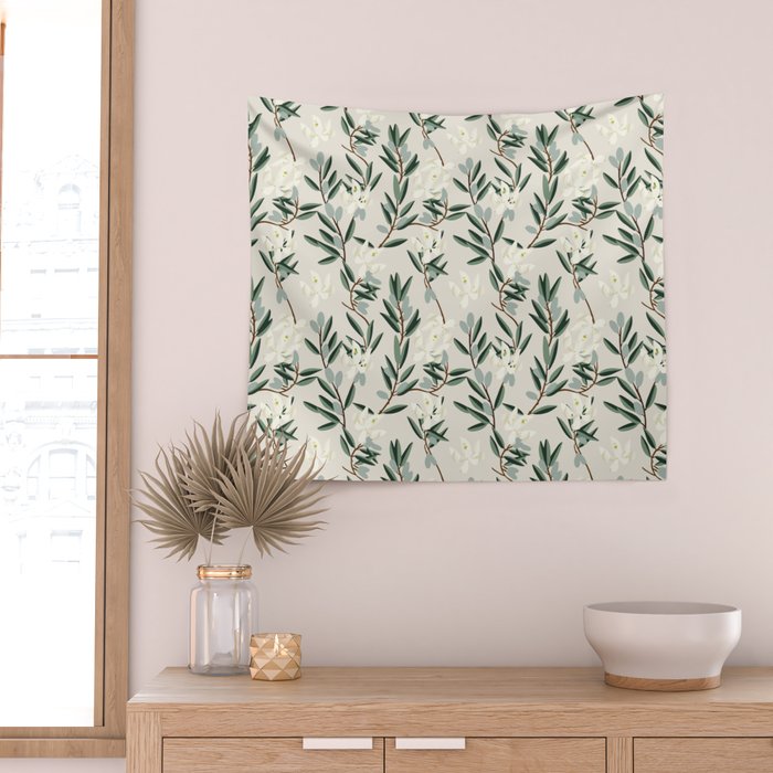 OLIVE BLOOM Wall Tapestry Gallery Image 2