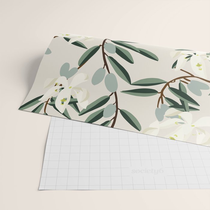 OLIVE BLOOM Wrapping Paper Gallery Image 2