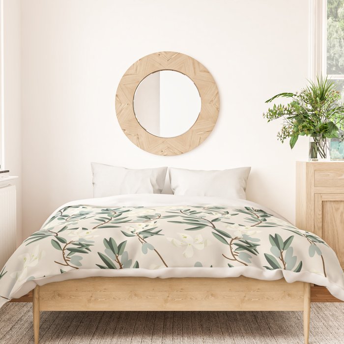OLIVE BLOOM Duvet Cover Gallery Image 3