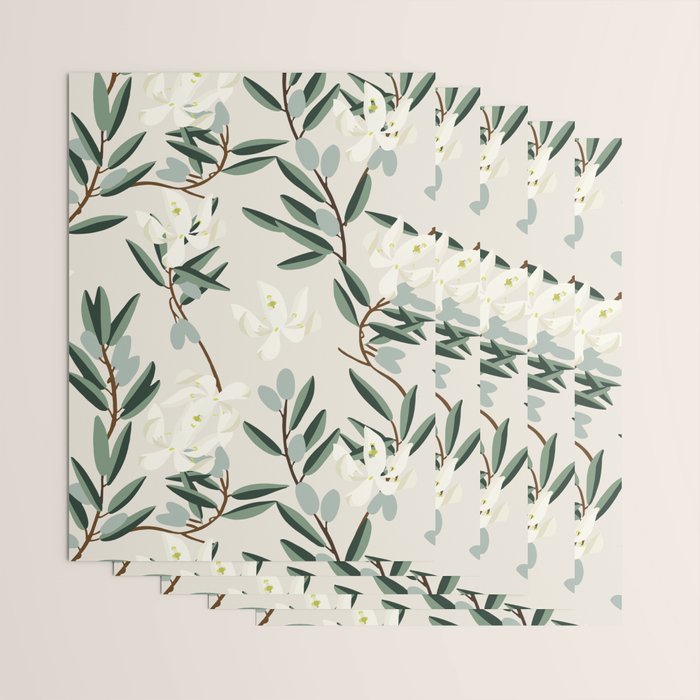 OLIVE BLOOM Wrapping Paper Gallery Image 3