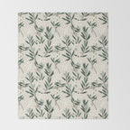 OLIVE BLOOM Throw Blanket Gallery Image 2
