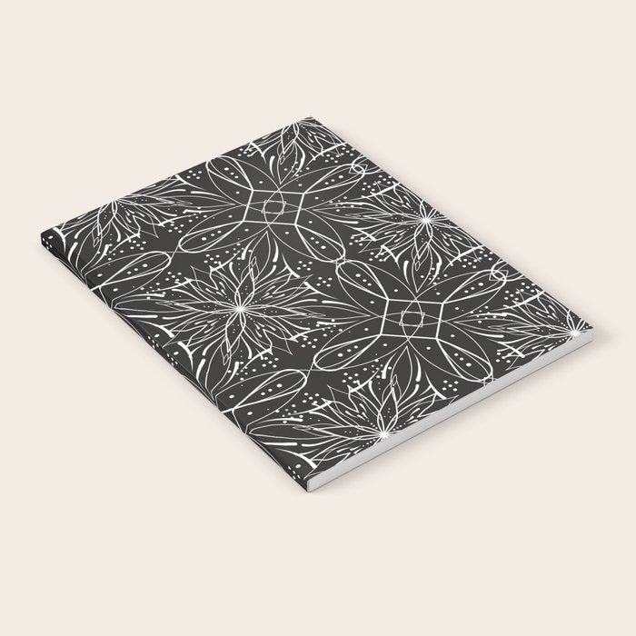 BW starry abstract mosaic A Notebook Gallery Image 1