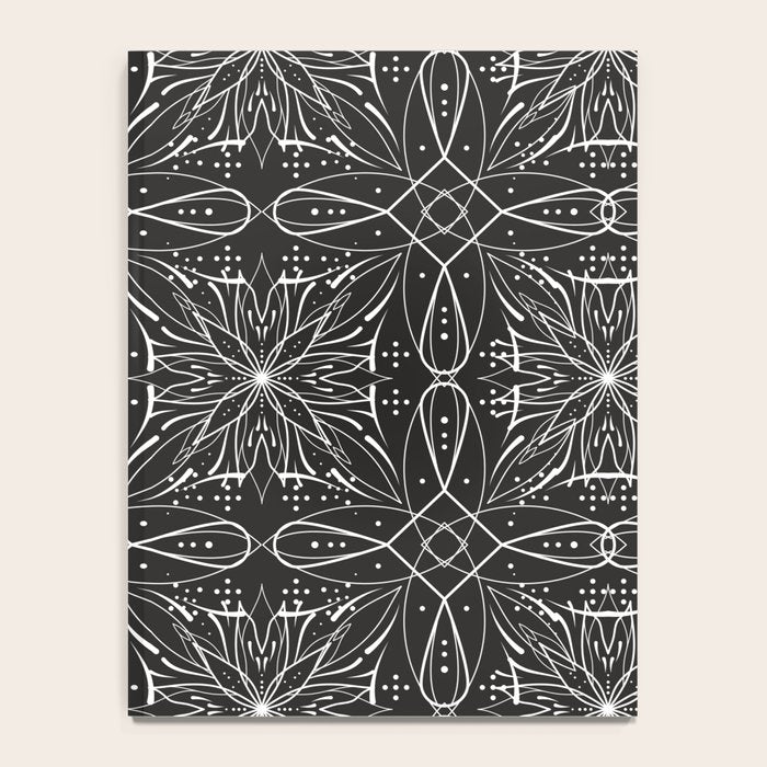 BW starry abstract mosaic A Notebook Gallery Image 4