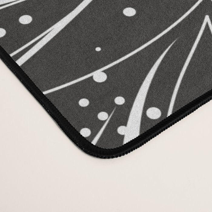 BW starry abstract mosaic A Desk Mat Gallery Image 4