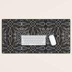 BW starry abstract mosaic A Desk Mat Gallery Image 1