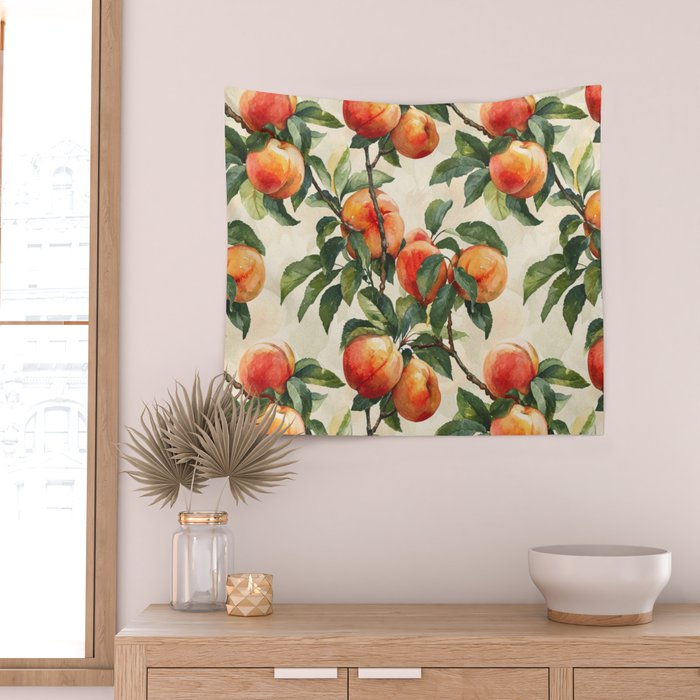 Vintage Peaches Wall Tapestry Gallery Image 2