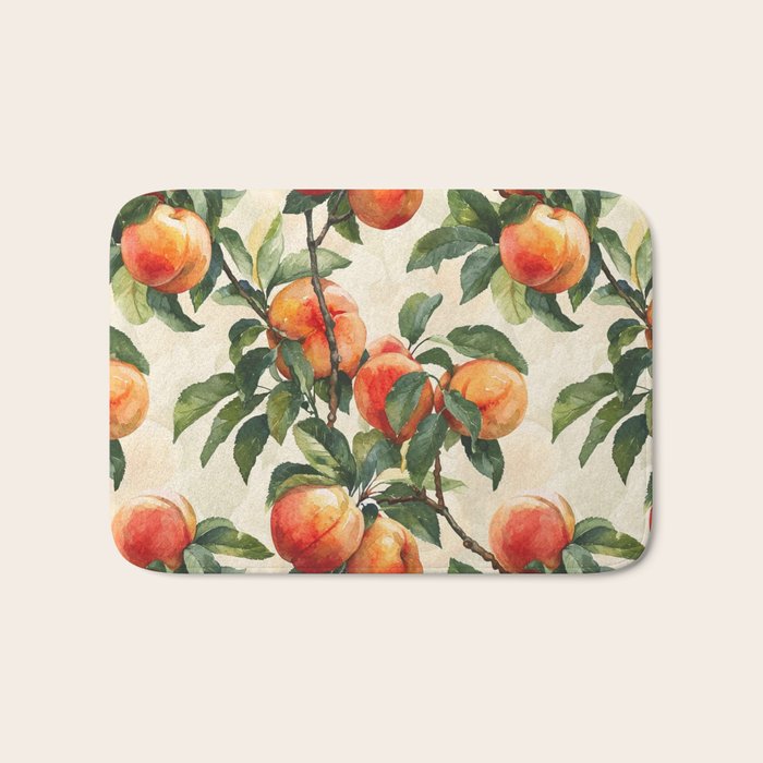 Vintage Peaches Bath Mat Gallery Image 1