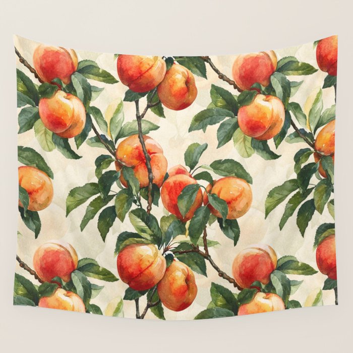 Vintage Peaches Wall Tapestry Gallery Image 4