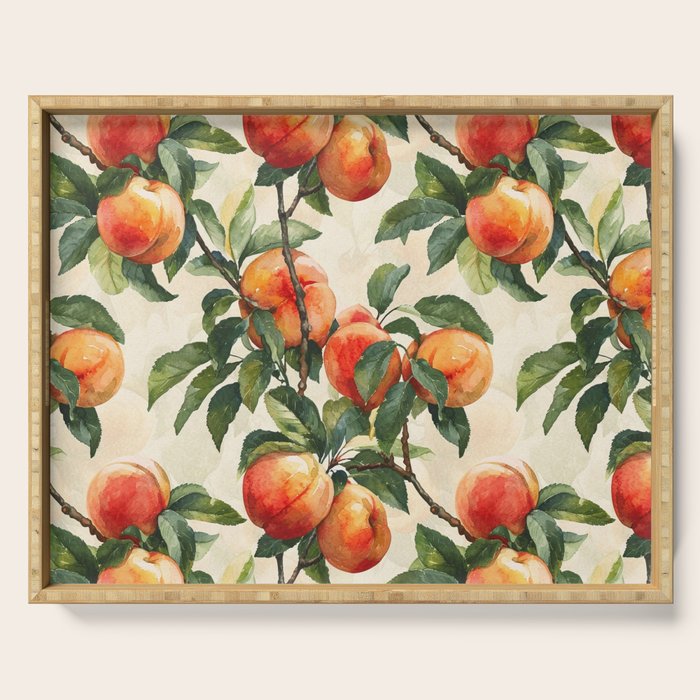 Vintage Peaches Serving Tray Gallery Image 1