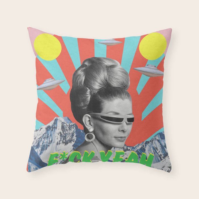 F*ck Yeah Throw Pillow Gallery Image 1