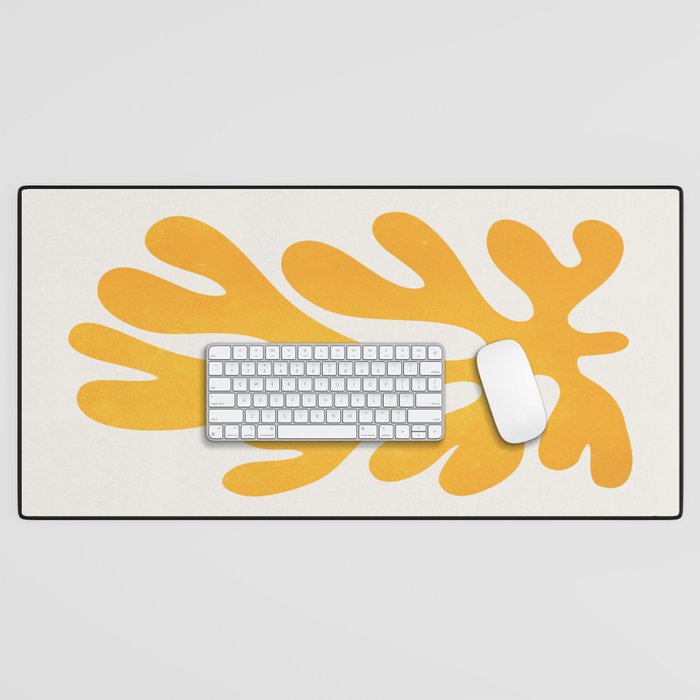 Canary Leaf: Matisse Color Paper Cutouts 04 Desk Mat Gallery Image 1
