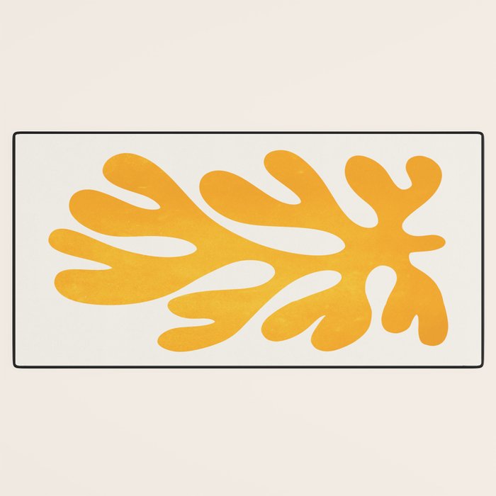 Canary Leaf: Matisse Color Paper Cutouts 04 Desk Mat Gallery Image 3
