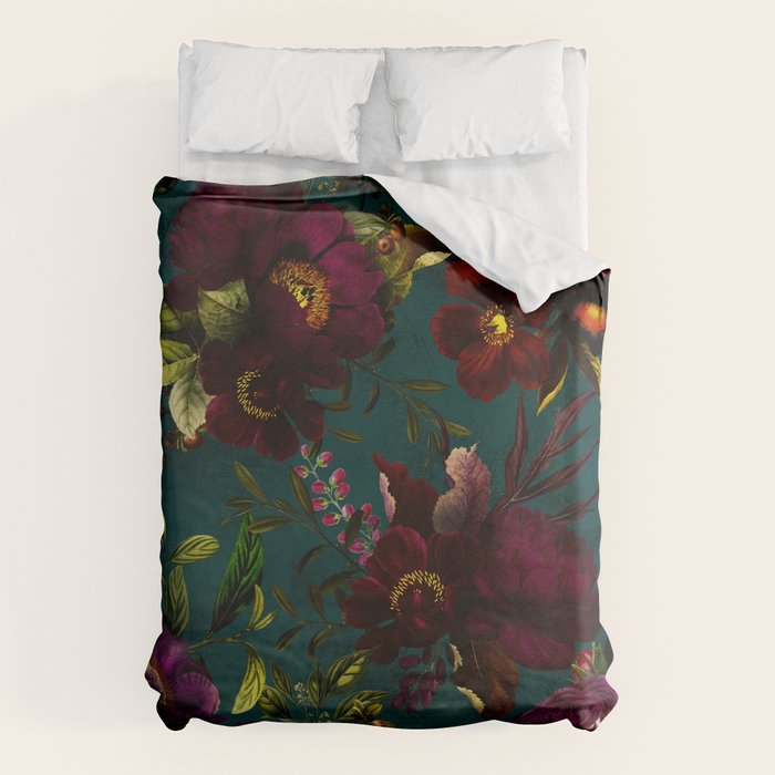 Before Midnight Vintage Flowers Garden Duvet Cover Gallery Image 6