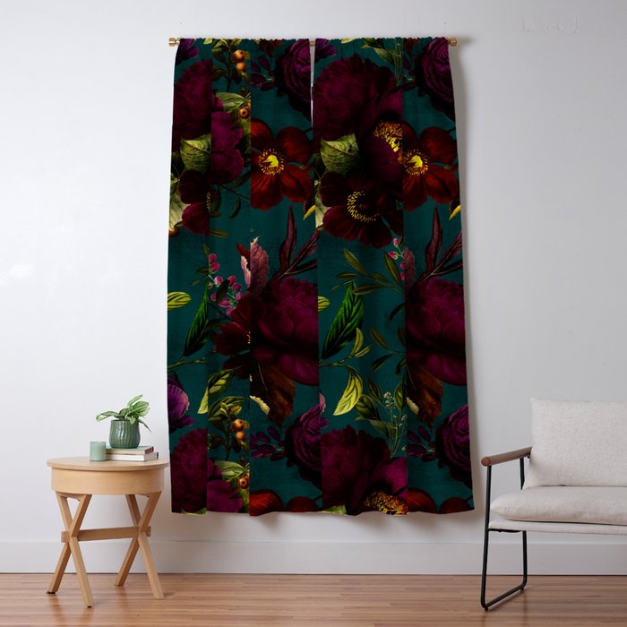 Before Midnight Vintage Flowers Garden Window Curtain Gallery Image 5