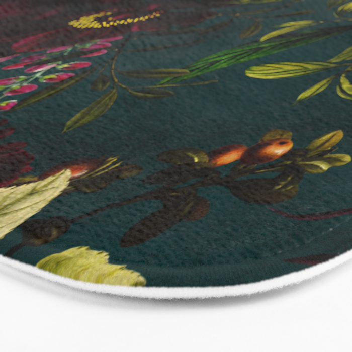 Before Midnight Vintage Flowers Garden Bath Mat Gallery Image 3