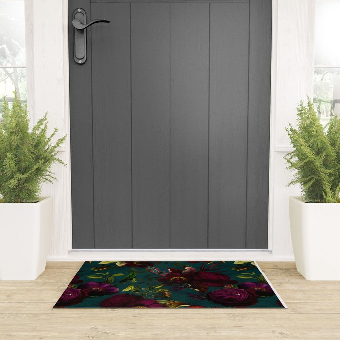 Before Midnight Vintage Flowers Garden Welcome Mat Gallery Image 3