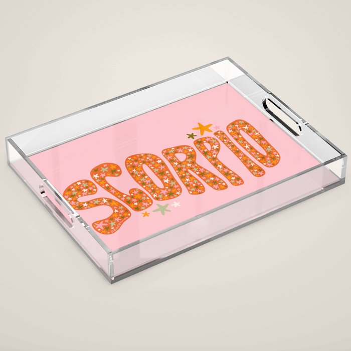 Starry Scorpio Acrylic Tray Gallery Image 1