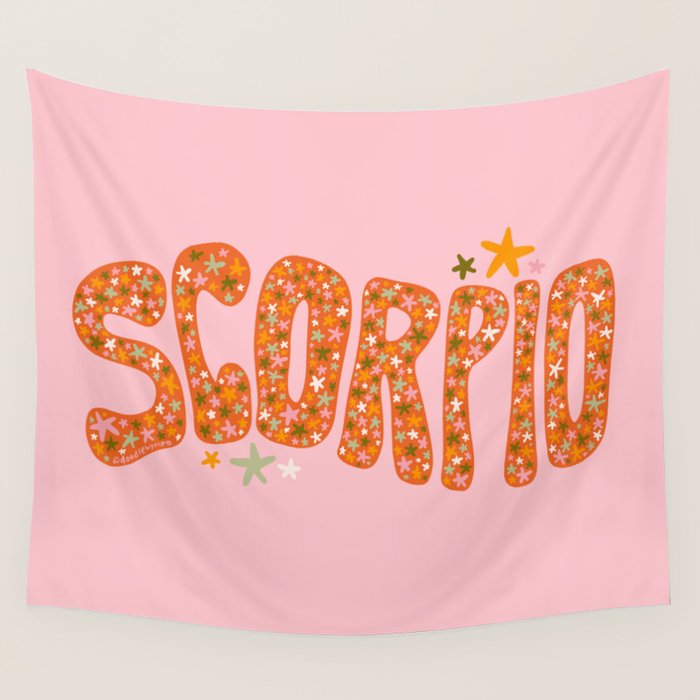 Starry Scorpio Wall Tapestry Gallery Image 4