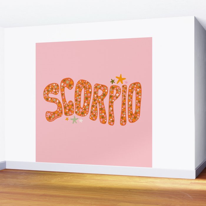 Starry Scorpio Wall Mural Gallery Image 2