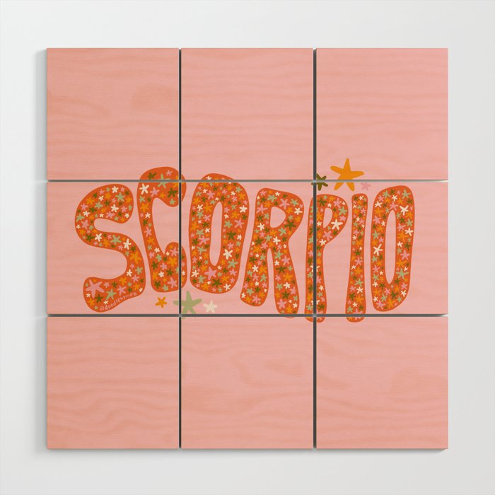 Starry Scorpio Wood Wall Art Gallery Image 1