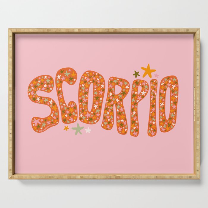 Starry Scorpio Serving Tray Gallery Image 1