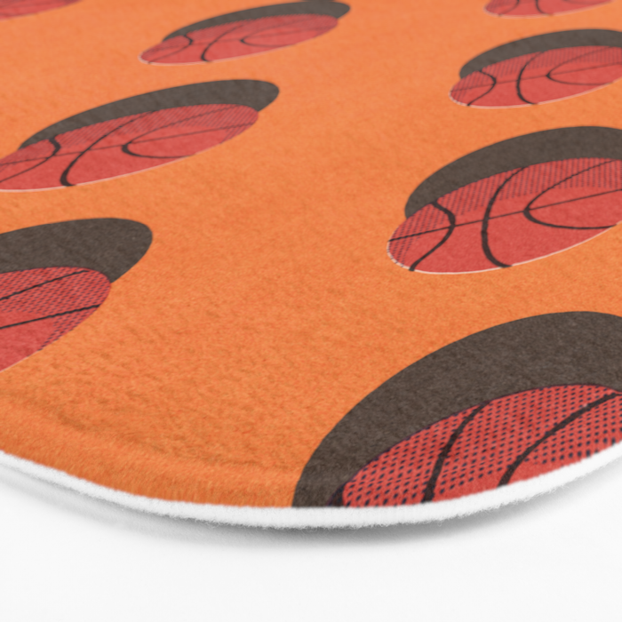 BALLS Basketball - indoor - pattern Bath Mat Gallery Image 3
