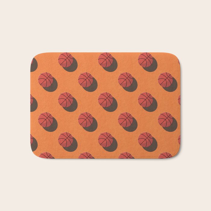 BALLS Basketball - indoor - pattern Bath Mat Gallery Image 1