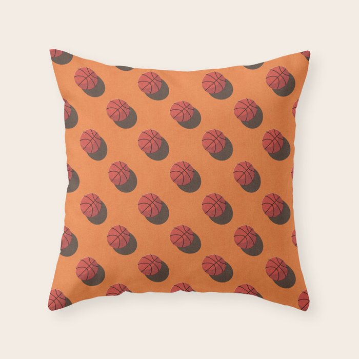BALLS Basketball - indoor - pattern Throw Pillow Gallery Image 6