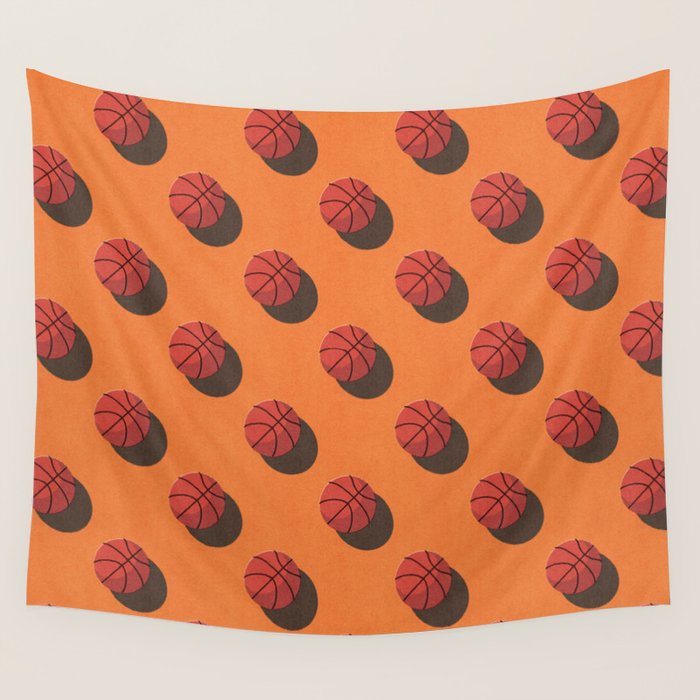 BALLS Basketball - indoor - pattern Wall Tapestry Gallery Image 4