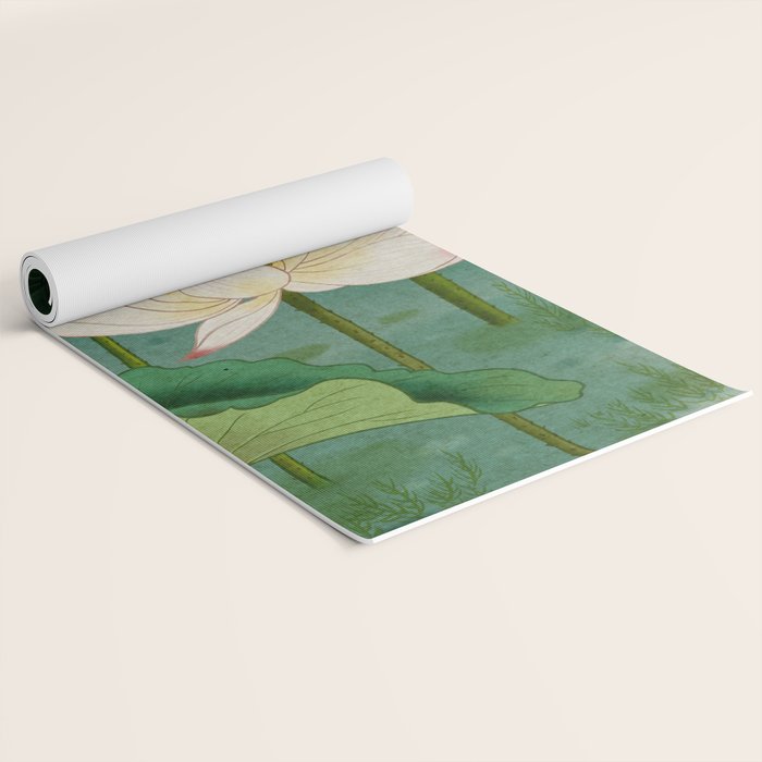 Lotus flowers A -  Minhwa-Korean traditional/folk art Yoga Mat Gallery Image 2