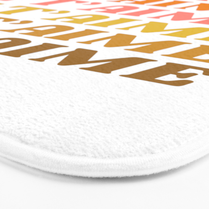Je T'aime - French for I Love You in Warm Red, Orange, and Yellow Colors Bath Mat Gallery Image 3