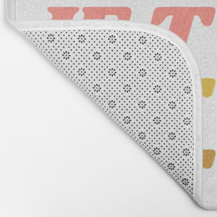 Je T'aime - French for I Love You in Warm Red, Orange, and Yellow Colors Bath Mat Gallery Image 2