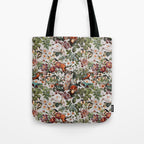 Floral Symphony with Birds Tote Bag Gallery Image 1