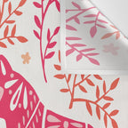 Swedish Dala Horses - Melon Palette Wall Tapestry Gallery Image 3