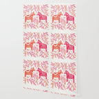 Swedish Dala Horses - Melon Palette Wallpaper Gallery Image 2