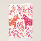 Swedish Dala Horses - Melon Palette Stationery Card Gallery Image 2