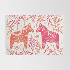 Swedish Dala Horses - Melon Palette Rug Gallery Image 2