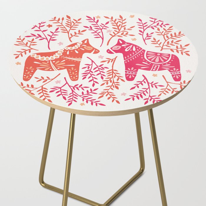 Swedish Dala Horses - Melon Palette Side Table Gallery Image 2
