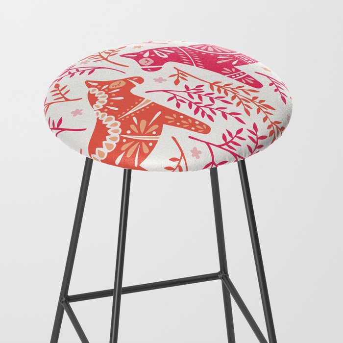 Swedish Dala Horses - Melon Palette Stool Gallery Image 2