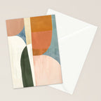 Soft Modern Abstract Shapes III Stationery Card Gallery Image 2