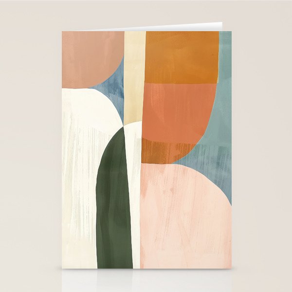 Soft Modern Abstract Shapes III Stationery Card Gallery Image 1