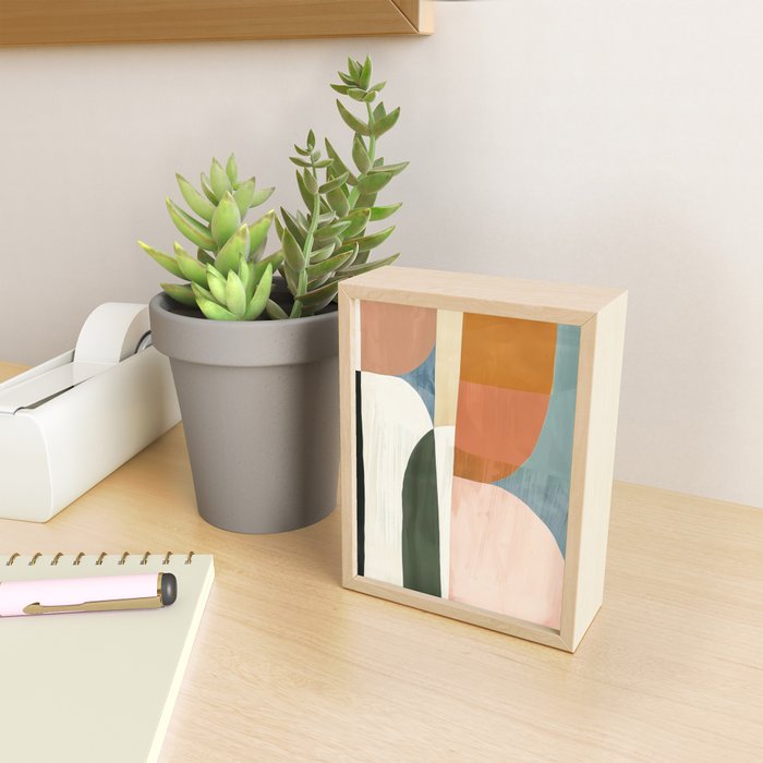 Soft Modern Abstract Shapes III Mini Art Print Gallery Image 2