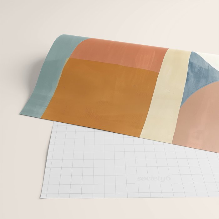 Soft Modern Abstract Shapes III Wrapping Paper Gallery Image 2