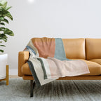 Soft Modern Abstract Shapes III Throw Blanket Gallery Image 1