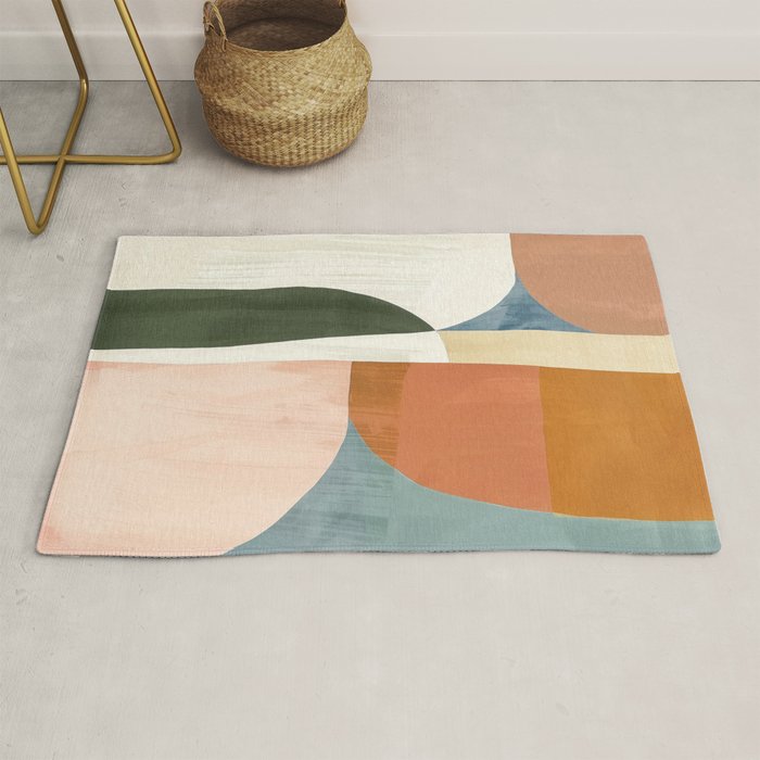 Soft Modern Abstract Shapes III Rug Gallery Image 1