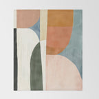 Soft Modern Abstract Shapes III Throw Blanket Gallery Image 2