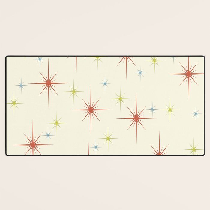 Mid Century Modern Stars 1950s Colors Desk Mat Gallery Image 3