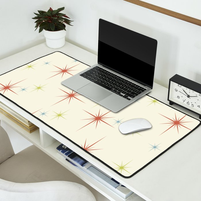 Mid Century Modern Stars 1950s Colors Desk Mat Gallery Image 2