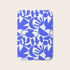 Abstract organic blue shape art pattern Bath Mat Gallery Image 1