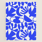Abstract organic blue shape art pattern Jigsaw Puzzle Gallery Image 1